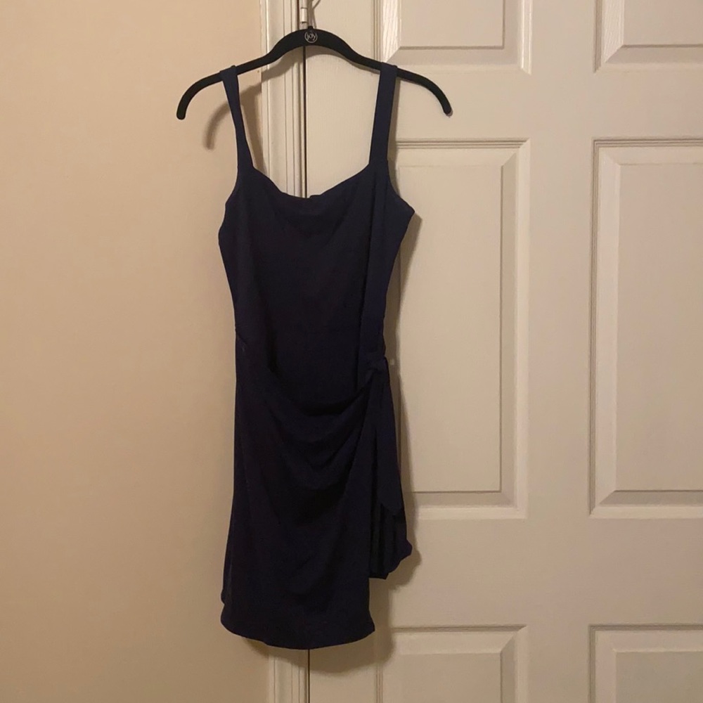 Navy blue wrap dress